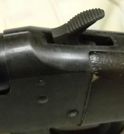 detail, Stevens M9478 hammer, half-cock position